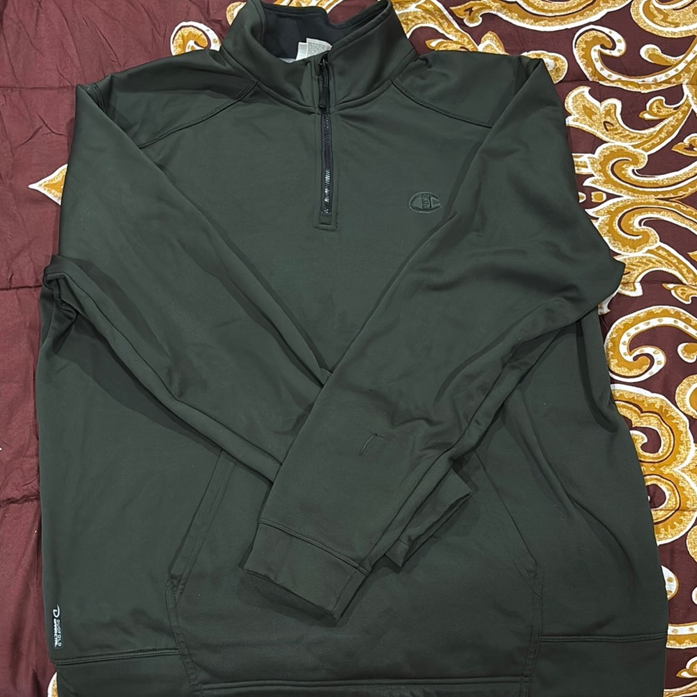 Champion Dark Green Quarter-Zip Pullover